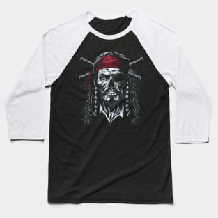 Captain pirate zombie Baseball T-Shirt